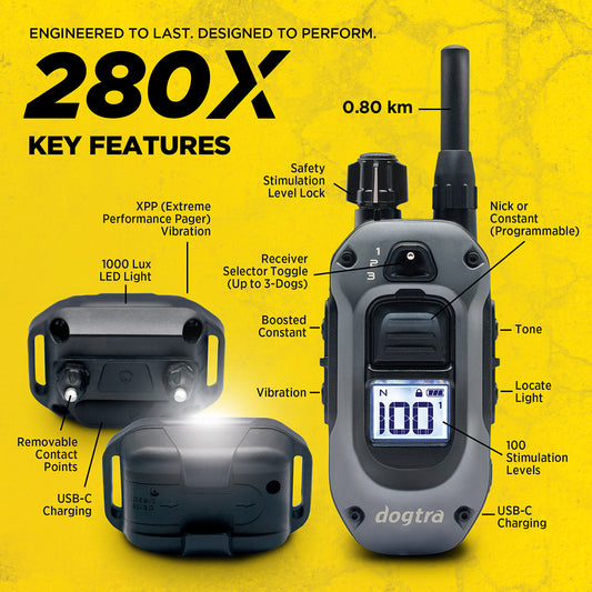 Dogtra 280X Dog Training Collar - 800M
