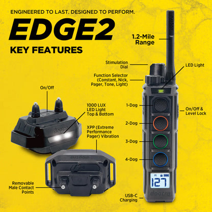 Dogtra Edge 2 Hunting Dog Training Collar - 1600M